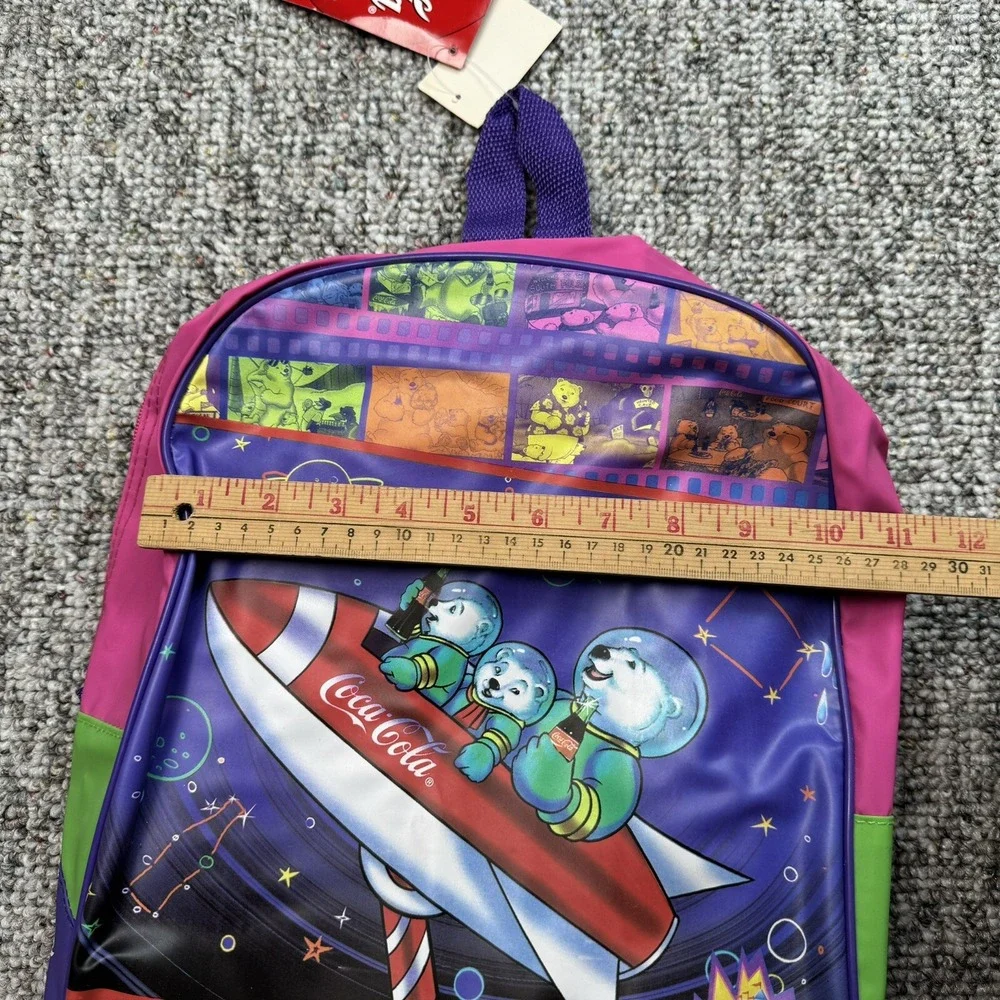 Vintage Coca Cola Coke Kids Girls Backpack Polar World Rocket 1997 - READ